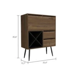 Boahaus Oxford Bar Cabinet (Multi-color) - Brown - MDF -Elegance Barware 017b59a7 a287 499c ae3c 6efd29ed12ea