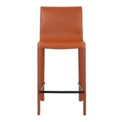 STAN Modern Leather Counter Stool - Chianti -Elegance Barware 018eb337 0530 410d 8bec 5dd7aa542500