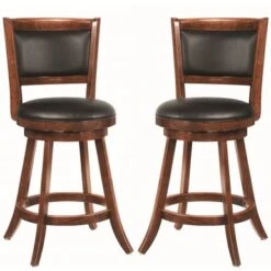 Copper Grove Troyan Chestnut Wood Swivel Stools (Set Of 2) - Chestnut, Bar Height -Elegance Barware 0278b5ef 41c1 4322 b84f e2cb78bbf870
