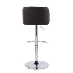 Strick & Bolton Oscar Adjustable Bar Stool With Rounded T Footrest (Set Of 2) - Black Faux Leather/Black -Elegance Barware 02883bee f1fc 4120 80d1 3393c488ea8f