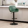 Glitzhome 42"H Mid-Century Adjustable Faux Leather Swivel Bar Stools - Single - Hunter Green -Elegance Barware 02a4d401 6704 41fd 802c 975ac1028446