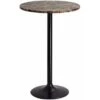 Homall Bistro Pub Table Round Bar Height Cocktail Table Metal Base MDF Top Obsidian Table With Black Leg 23.8inch Top - Walnut -Elegance Barware 03afb20c dc5c 4e14 afd9 c860f20a325d