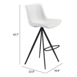 Bison Ridge Bar Chair (Set Of 2) White & Black - N/A - White/Black -Elegance Barware 04582a8a cedd 48d7 a288 a2435170adce
