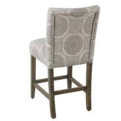 Homepop 24" Parsons Counter Stool - Gray Medallion - Grey -Elegance Barware 04bfc0c5 dd93 4132 8520 b3277e704423