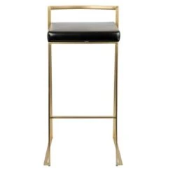 Silver Orchid Forrest Gold Stackable Bar Stools (Set Of 2) - White Velvet -Elegance Barware 06bb658d 8f0d 4074 b8c7 e9b3e7eb61d6