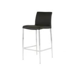 Delta Modern Leatherette & Chrome Counter Stool - Contract Grade - Off-White -Elegance Barware 06fce293 8a83 427f 85b9 90d891a1d4c8