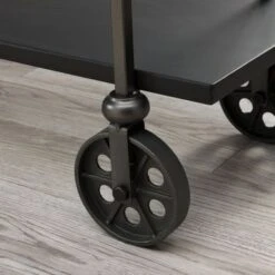 FirsTime & Co. Factory Row Industrial Farmhouse Wheeled Bar Cart - Gray -Elegance Barware 0795a019 3b41 4f32 a0dd 76935f859acd