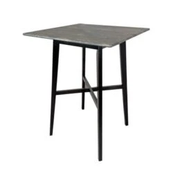 Kenilworth Modern Resin Square Bar Table By Christopher Knight Home - Gray Cement+ Black -Elegance Barware 07c0fa8d e066 4a45 923a c6cc087d92d0