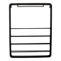 Aurelle Home Black Industrial Metal 4-shelf Wide Rack - 35" X 28"