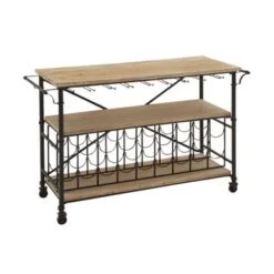 Brown Iron Industrial Wine Rack 31 X 48 X 17 - Brown -Elegance Barware 0852b99d e530 4423 b597 70386e38607e