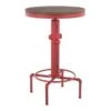 Hydra Industrial Bar Table In Metal And Wood - Red -Elegance Barware 0a30e77c 857e 47ab b693 39133bfcc971