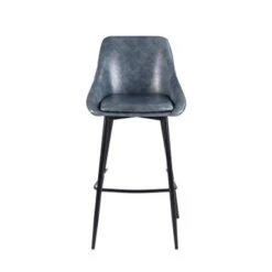 Porthos Home Umi Bar Stools Set Of 2, PU Leather Upholstery, Iron Legs - Brown -Elegance Barware 0a5790af d880 4549 b0d3 ac0c8c26f1c9