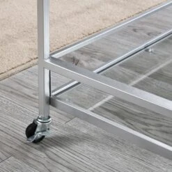 FirsTime & Co. Francesca Bar Cart, Metal Frame, Wood/Glass Top - Gold & Wood -Elegance Barware 0aaaa7c6 bc8e 4e12 a4d6 0a8fbccbd6b5