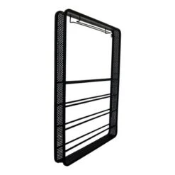 Aurelle Home Black Industrial Metal 4-shelf Wide Rack - 35" X 28" -Elegance Barware 0ac75559 5f63 464d 9a16 b6ef75095576
