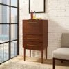 Everett Spirit Cabinet In Mahogany Finish - 24.5"W X 18.5"D X 47"H - Mahogany