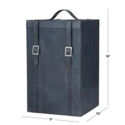 Leather Modern Wine Holder - 9 X 10 X 16 - Red -Elegance Barware 0b0585e7 13da 4c4f bbc0 047c2475fe31