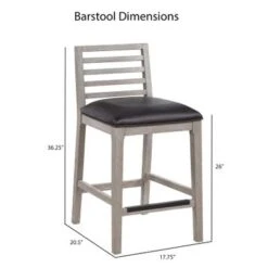 Sunnyvale Solid Wood Counter Stool By Greyson Living - Gray Fabric -Elegance Barware 0bbca7cf f5a5 4085 b3ea c7f1f785caa3