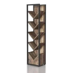 DH BASIC Industrial Metal V-cut 5-shelf Compact Wine Rack By Denhour - Cement -Elegance Barware 0c519b6e 546a 45b1 acb4 875368abafb8