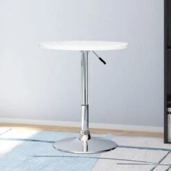 Maya Adjustable Height Round Bar Table - Black -Elegance Barware 0c7e0864 980f 4182 bbd5 24194b36d880