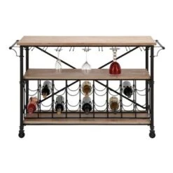 Brown Iron Industrial Wine Rack 31 X 48 X 17 - Brown -Elegance Barware 0ce3a778 f710 4fec 9ed0 cd5246ec55a3