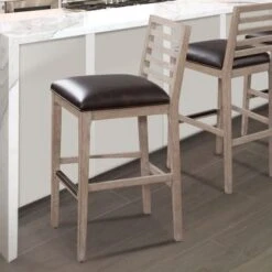 Sunnyvale Solid Wood Counter Stool By Greyson Living - Gray Fabric -Elegance Barware 0cfaf549 906b 49ed b737 0924085d7ab6