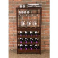 Copper Grove Codville 16-bottle Wine Rack - Veneer/MDF -Elegance Barware 0d414984 847c 4353 a2cf b11c019a4a1d