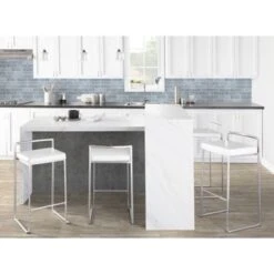 Silver Orchid Forrest Stainless Steel Stackable Counter Stool (Set Of 2) - Camel Faux Leather -Elegance Barware 0d447a10 b7f5 4c47 a89d 315ef1933af8