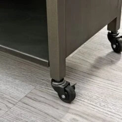 FirsTime & Co. Chandler Farmhouse Kitchen Cart - Silver -Elegance Barware 0d62f25d 2a39 4a04 9a4d 4f41ea7a2952