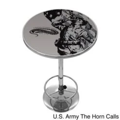 U.S Army Chrome Adjustable Height Pub Table - U.S. Army Camo Chrome Pub Table -Elegance Barware 0de5817f 87d0 4a58 ae5c 8bf5a0b67c9b