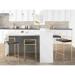 Silver Orchid Forrest Gold Stackable Bar Stools (Set Of 2) - White Velvet -Elegance Barware 0eddfdf4 bc3b 4b16 a0ff f7330bd00b73