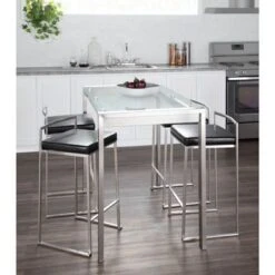 Silver Orchid Forrest Stainless Steel Stackable Counter Stool (Set Of 2) - Blue Velvet -Elegance Barware 0fb27a79 cd7f 4cae 9c62 a5f184b40e8c