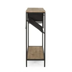 Boster 8 Bottle Wine Rack Console Table With Storage By Christopher Knight Home - Black + Natural -Elegance Barware 10836541 a155 471b bc83 3ff8ae5db716