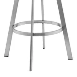 Roman Grey Faux Leather And Metal Swivel 26" Counter Stool - Grey And Black - Counter Height -Elegance Barware 1108e3a2 cae0 4804 b3c6 dabe78b226b2