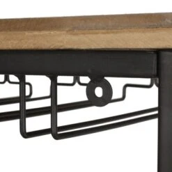 Fritsche Modern Industrial 15 Bottle Floor Wine Rack By Christopher Knight Home - Black + Natural -Elegance Barware 125d9093 7acd 47fc 80f0 9bf86046f5d2