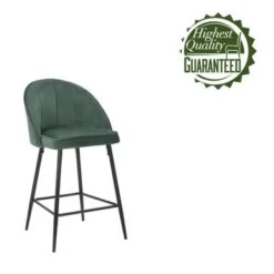 Porthos Home Freya Velvet And Metal Counter Stools (Set Of 2) - Grey -Elegance Barware 12606934 8d95 4c6b a821 1dda2d5fbbde