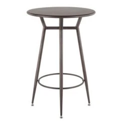 Carbon Loft Barton Industrial Round Bar Table - N/A - Antique/Espresso -Elegance Barware 126c8647 e7cc 4c24 b93a c9d99e0134f5