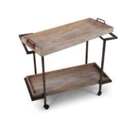Chapra Tray Top Serving Cart By Greyson Living - Chapra Bar Cart -Elegance Barware 14fad71b f06a 43fc 8979 b4536782d1ab