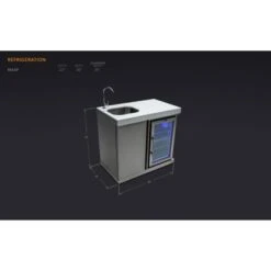 Mont Alpi MASF-SS Stainless Steel Beverage Center Cabinet Module With Outdoor Refrigerator Faucet And Sink - Stainless Steel -Elegance Barware 155952f6 9c5c 4d9a 99da bab06ba3247f