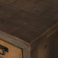 Rustic Wood 1-Drawer 1-Door Wine And Storage Cabinet - Brown -Elegance Barware 158341d9 d3ad 4572 9cea 896bb04fe244