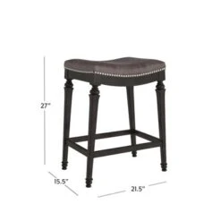 Hillsdale Furniture Vetrina Wood Backless Counter Height Stool - 21.5"W X 15.5"L X 27"H - Grey - Counter Height -Elegance Barware 161e338b dc48 43ef a67a c57cb8ad2136