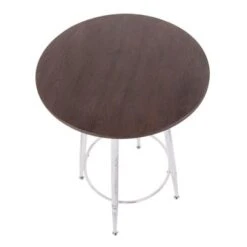 Carbon Loft Barton Industrial Round Bar Table - N/A - Antique -Elegance Barware 16aaad32 3d0d 4439 b54c 5c817b05bc85