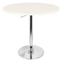 Porch & Den Bixby 27-inch Adjustable Bar Table - White