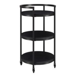 Graham Bar Cart - Black Grain -Elegance Barware 173acadc 92af 44eb 9503 665dcffb3436
