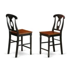 5-Piece Counter Heigh Dining Room Pub Set Includes A Wooden Dining Table And Dining Chairs (Color Option) - N/A - EDKE5-BLK-W -Elegance Barware 176eb0e1 511d 4723 a5f7 59e0e28ab969