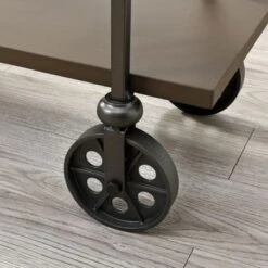 FirsTime & Co. Factory Row Industrial Farmhouse Wheeled Bar Cart - Rustic Brown -Elegance Barware 18e8093d d9cc 42f3 8d88 fefe170ce3de