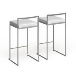 Silver Orchid Forrest Stainless Steel Stackable Counter Stool (Set Of 2) - Blue Velvet -Elegance Barware 1a3896dd 3afc 40cc 9966 93e9f77d22a8