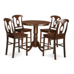 Mahogany And Oak Rubberwood Five-piece Counter-height Dining Room Set - Buttermilk & Cherry -Elegance Barware 1a674ead b0fa 496c bc37 215fb3d9d27e