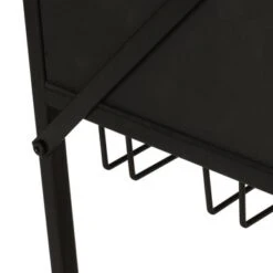 Boster 8 Bottle Wine Rack Console Table With Storage By Christopher Knight Home - Black + Natural -Elegance Barware 1b089573 acb2 4691 8cfb a376dc137cb7