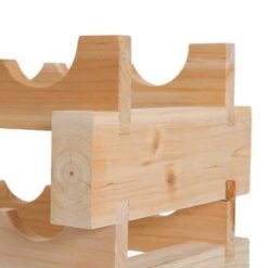 HOMCOM Stackable Wine Rack, Modular Storage Shelves, 72-Bottle Holder, Freestanding Display Rack For Kitchen, Natural - Oak -Elegance Barware 1b43e049 6bc0 4c65 9f70 c320df135f51