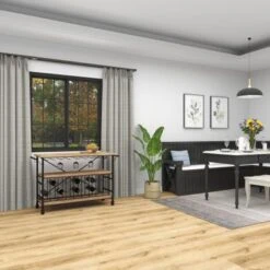 Brown Iron Industrial Wine Rack 31 X 48 X 17 - Brown -Elegance Barware 1bd69002 d2dd 429e a801 85b5a0e17065